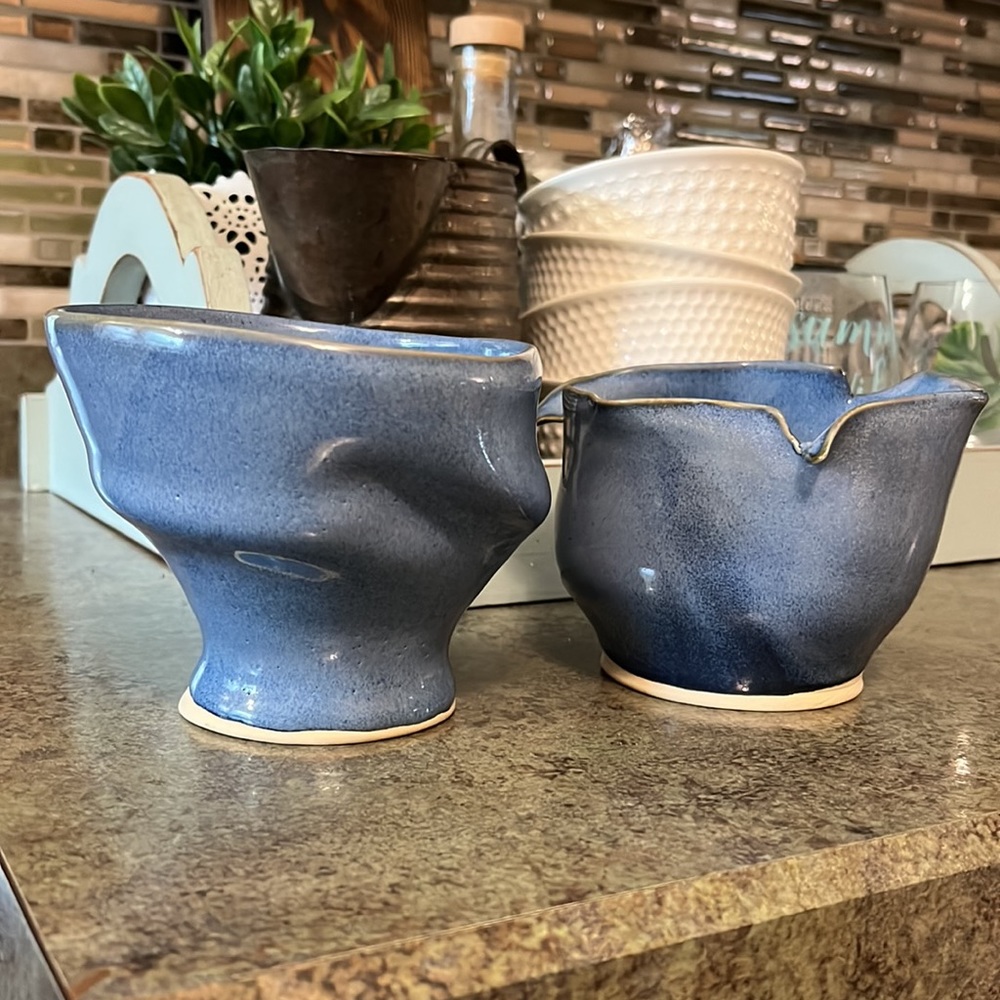 Pottery, 2 pieces.  Unique shapes, in Excellent condition!